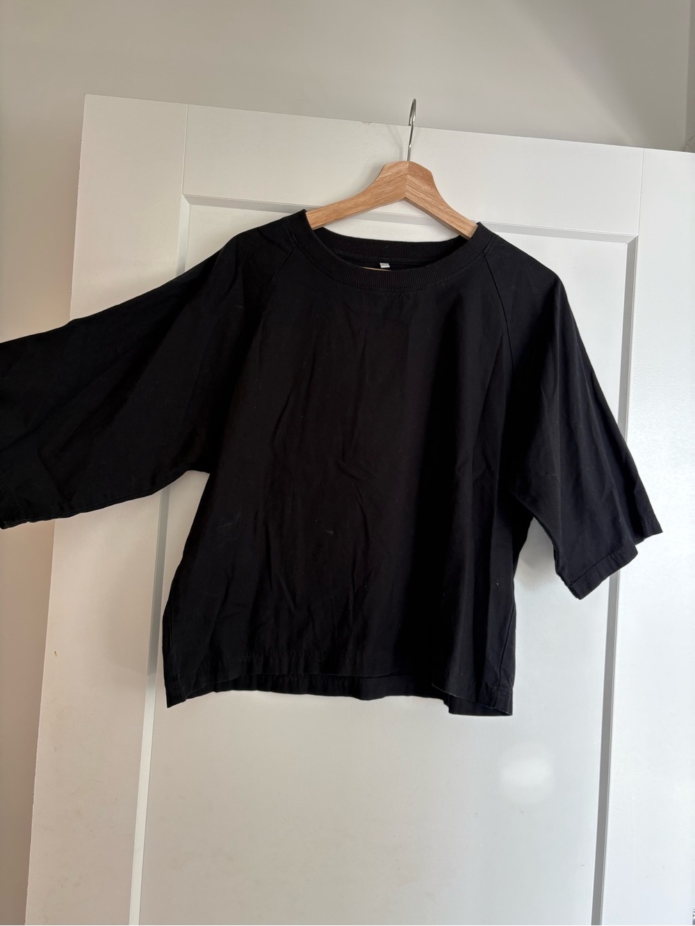 Muji Black Short-Sleeve cotton Tee